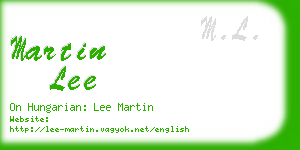 martin lee business card